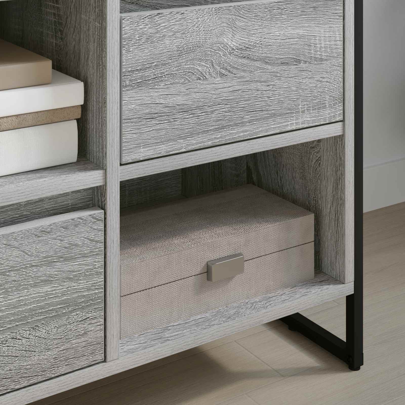 TV-kast met lade Grijs Sonoma 100 x 36 x 49,5 cm Bewerkt hout
