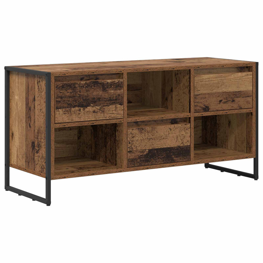 TV-kast met lade Oud Hout 100 x 36 x 49,5 cm Bewerkt hout