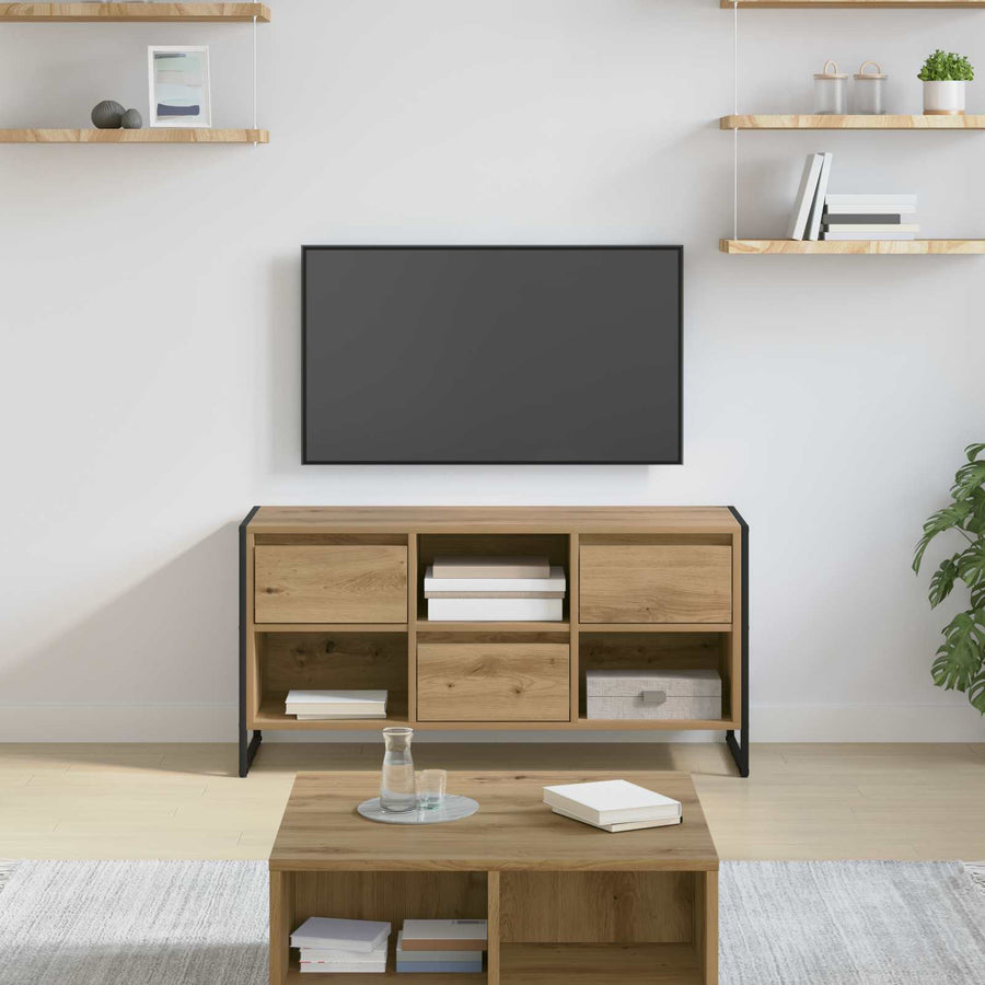 TV-kast Ambachtelijk eiken 100 x 36 x 49,5 cm Bewerkt hout