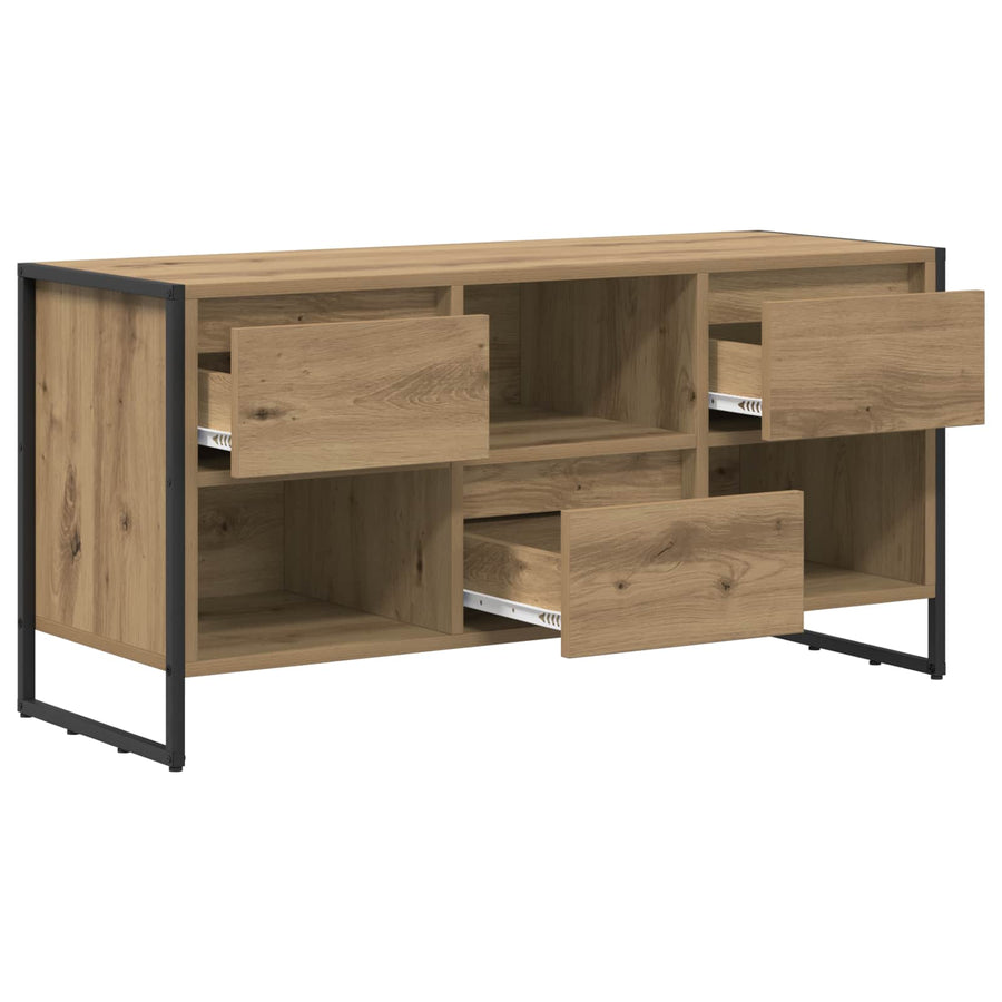 TV-kast Ambachtelijk eiken 100 x 36 x 49,5 cm Bewerkt hout