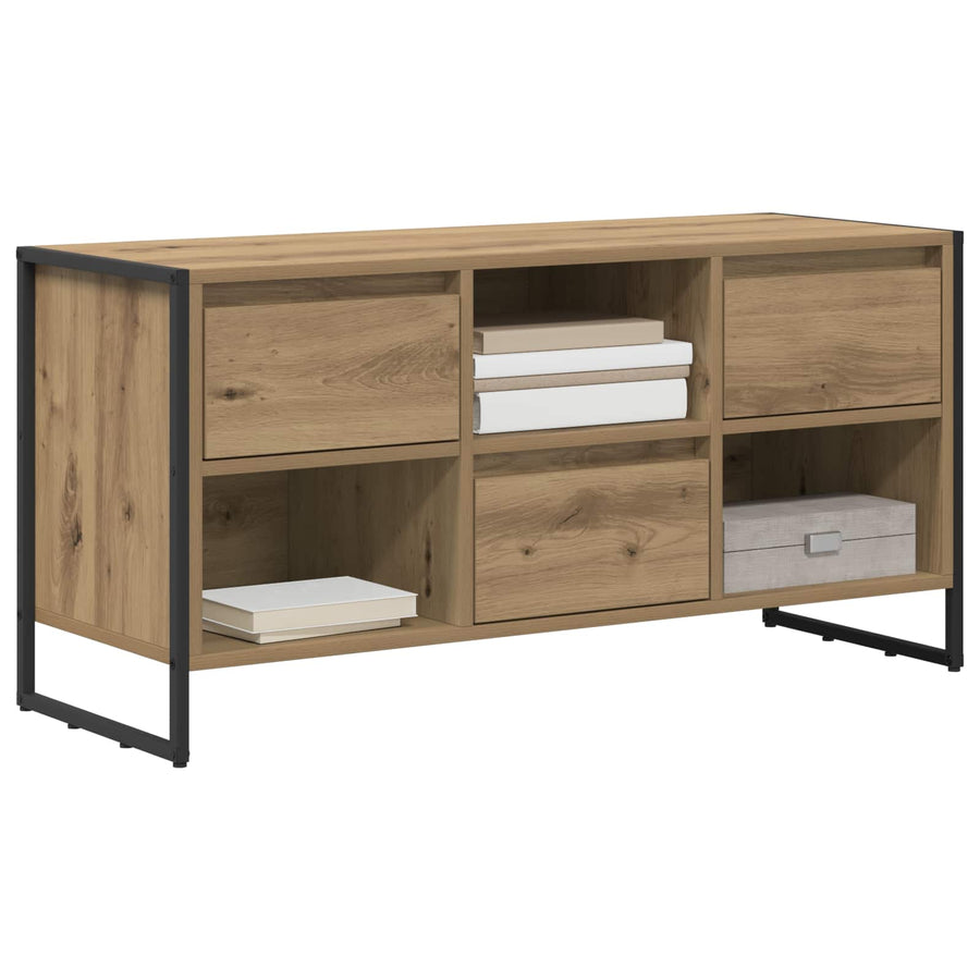 TV-kast Ambachtelijk eiken 100 x 36 x 49,5 cm Bewerkt hout