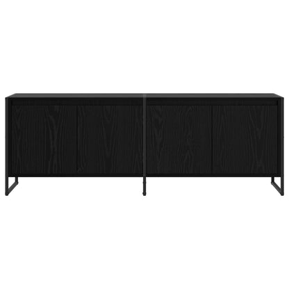 TV-kast Zwart Eiken 140 x 36 x 49.5 cm Bewerkt hout
