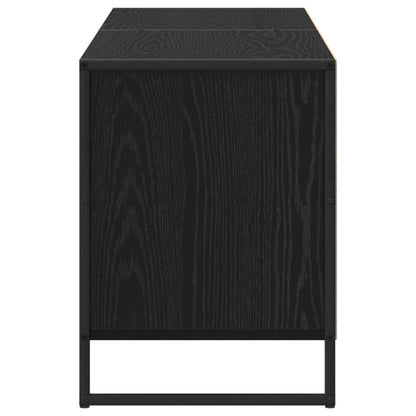 TV-kast Zwart Eiken 140 x 36 x 49.5 cm Bewerkt hout