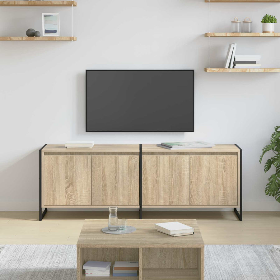 TV-kast Sonoma 140 x 36 x 49.5 cm Bewerkt hout