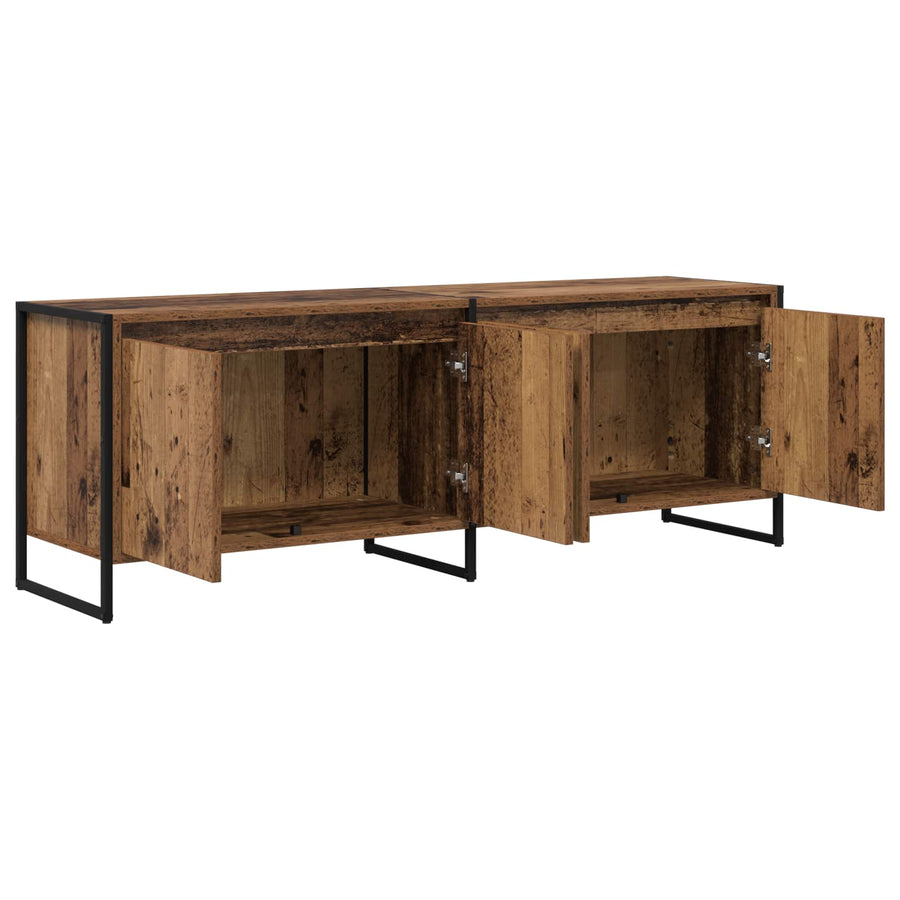 TV-kast Oud Hout 140 x 36 x 49.5 cm Bewerkt hout