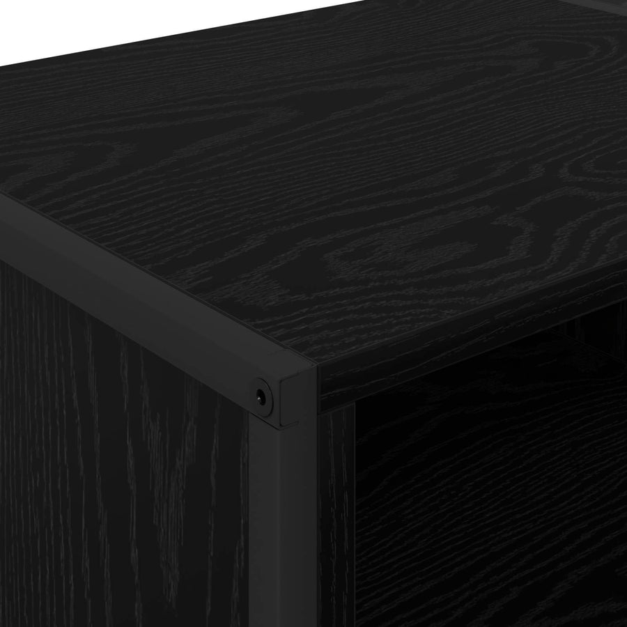 TV-kast Zwart Eiken 170,5 x 36 x 30,5 cm Bewerkt hout