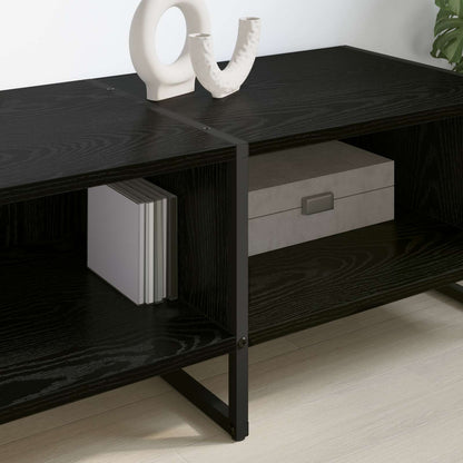 TV-kast Zwart Eiken 170,5 x 36 x 30,5 cm Bewerkt hout
