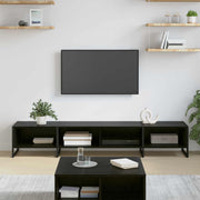 Tv-kast zwart eiken 170,5x36x30,5 cm