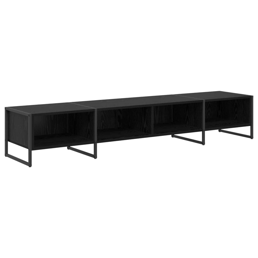 TV-kast Zwart Eiken 170,5 x 36 x 30,5 cm Bewerkt hout