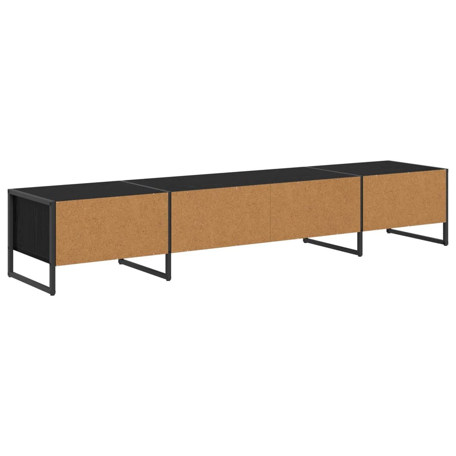 TV-kast Zwart Eiken 170,5 x 36 x 30,5 cm Bewerkt hout
