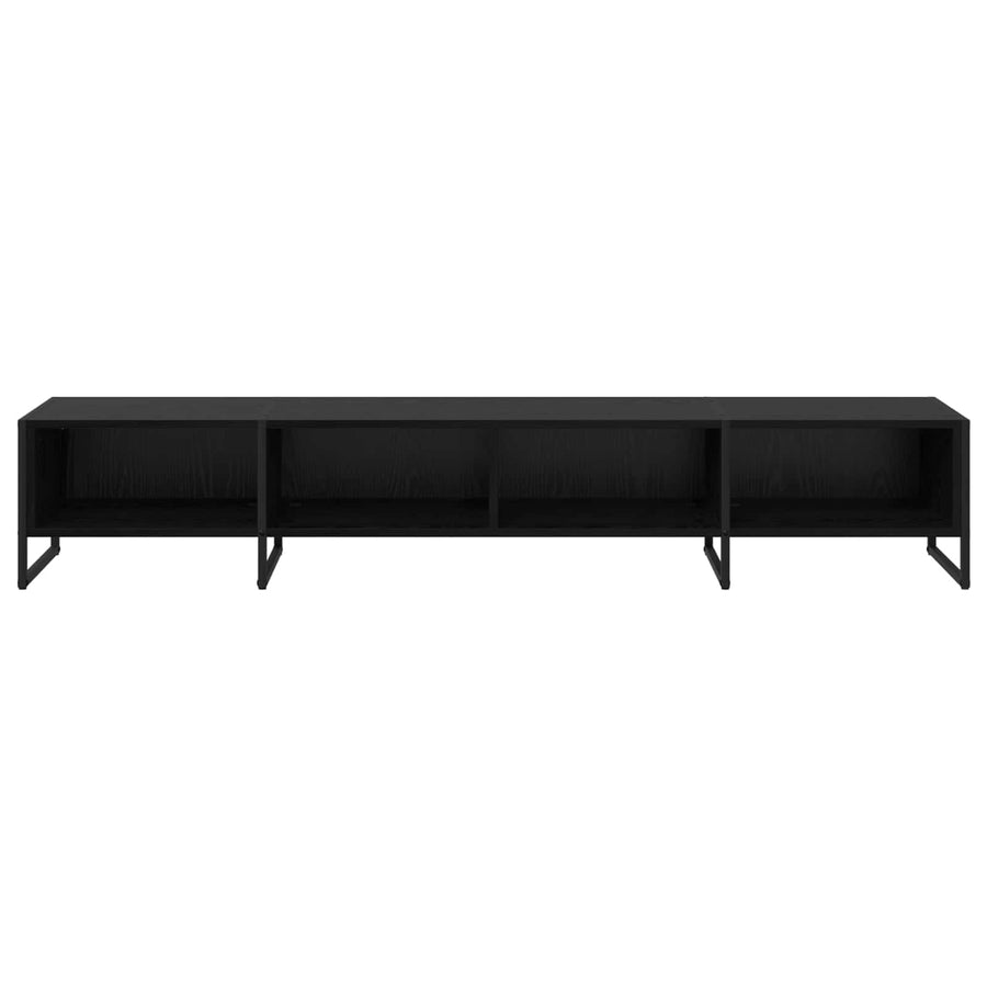 TV-kast Zwart Eiken 170,5 x 36 x 30,5 cm Bewerkt hout