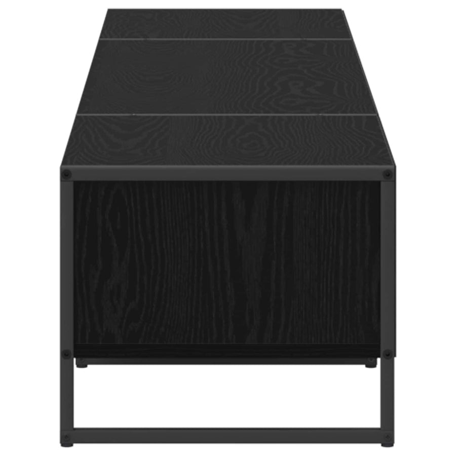 TV-kast Zwart Eiken 170,5 x 36 x 30,5 cm Bewerkt hout