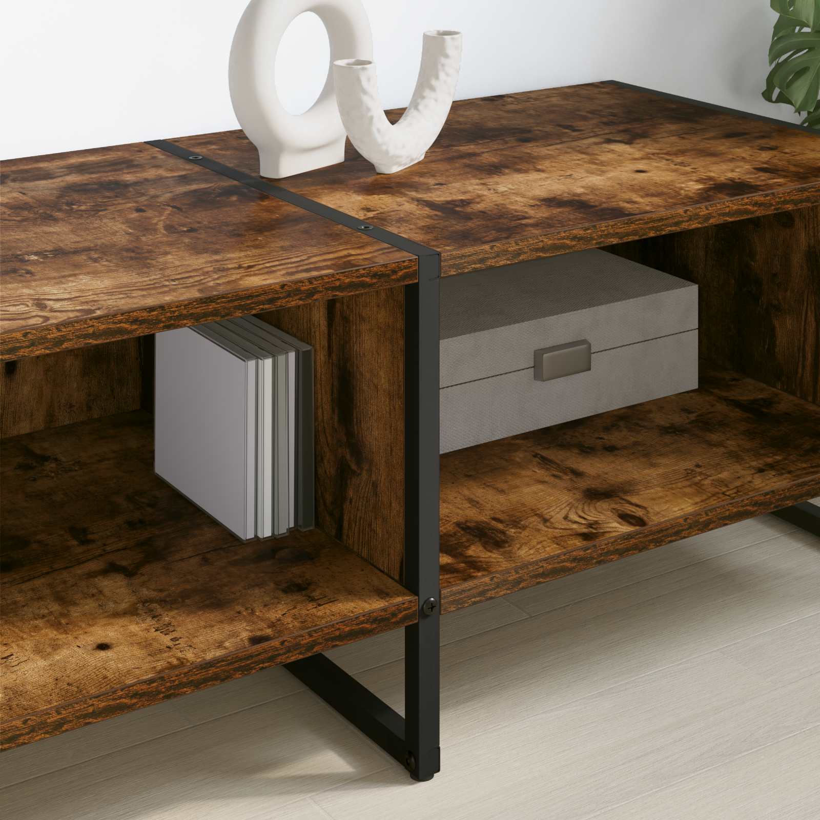 TV-kast Rook Eik 170,5 x 36 x 30,5 cm Bewerkt hout