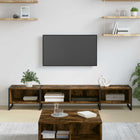 TV-kast 170,5x36x30,5 cm rook eik bewerkt hout