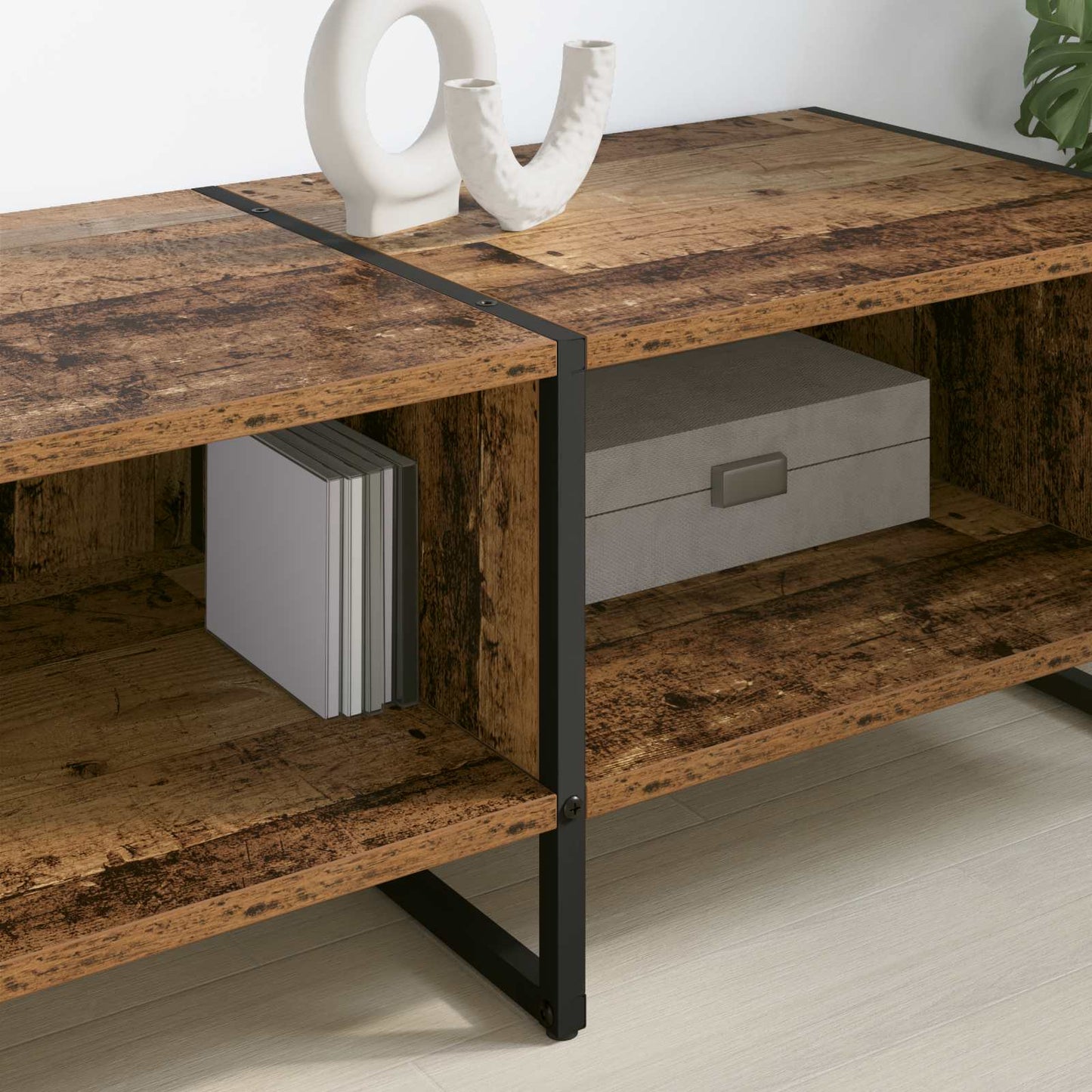 TV-kast Oud Hout 170,5 x 36 x 30,5 cm Bewerkt hout