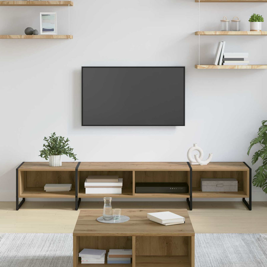 TV-kast Ambachtelijk eiken 170,5 x 36 x 30,5 cm Bewerkt hout