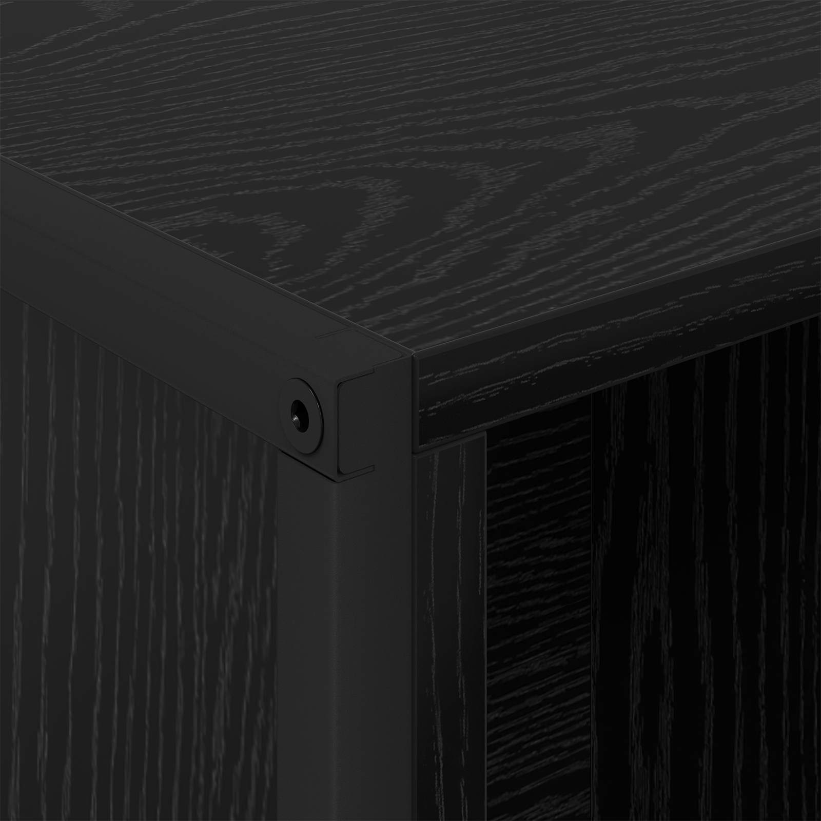 Boekenkast Zwart Eiken 99,5 x 30 x 108,5 cm Bewerkt hout