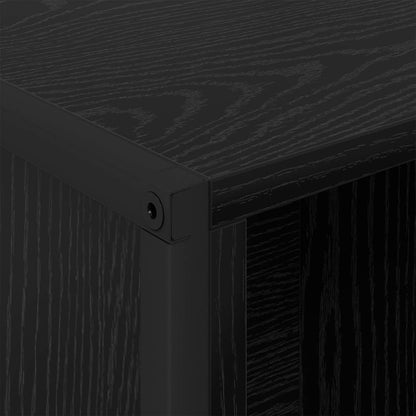 Boekenkast Zwart Eiken 99,5 x 30 x 108,5 cm Bewerkt hout