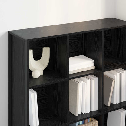 Boekenkast Zwart Eiken 99,5 x 30 x 108,5 cm Bewerkt hout