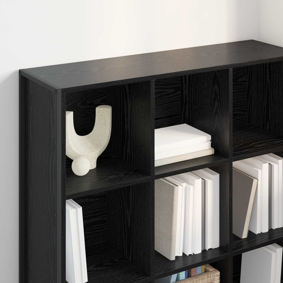 Boekenkast Zwart Eiken 99,5 x 30 x 108,5 cm Bewerkt hout
