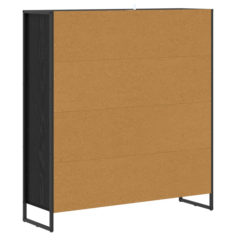 Boekenkast Zwart Eiken 99,5 x 30 x 108,5 cm Bewerkt hout
