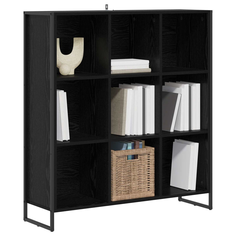 Boekenkast Zwart Eiken 99,5 x 30 x 108,5 cm Bewerkt hout