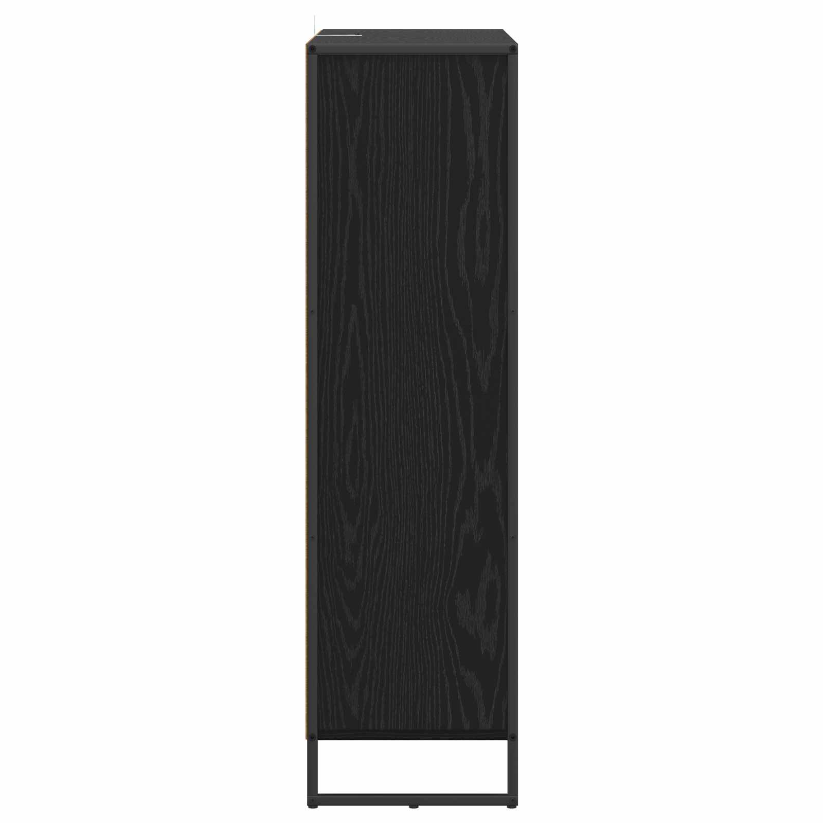 Boekenkast Zwart Eiken 99,5 x 30 x 108,5 cm Bewerkt hout