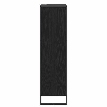 Boekenkast Zwart Eiken 99,5 x 30 x 108,5 cm Bewerkt hout