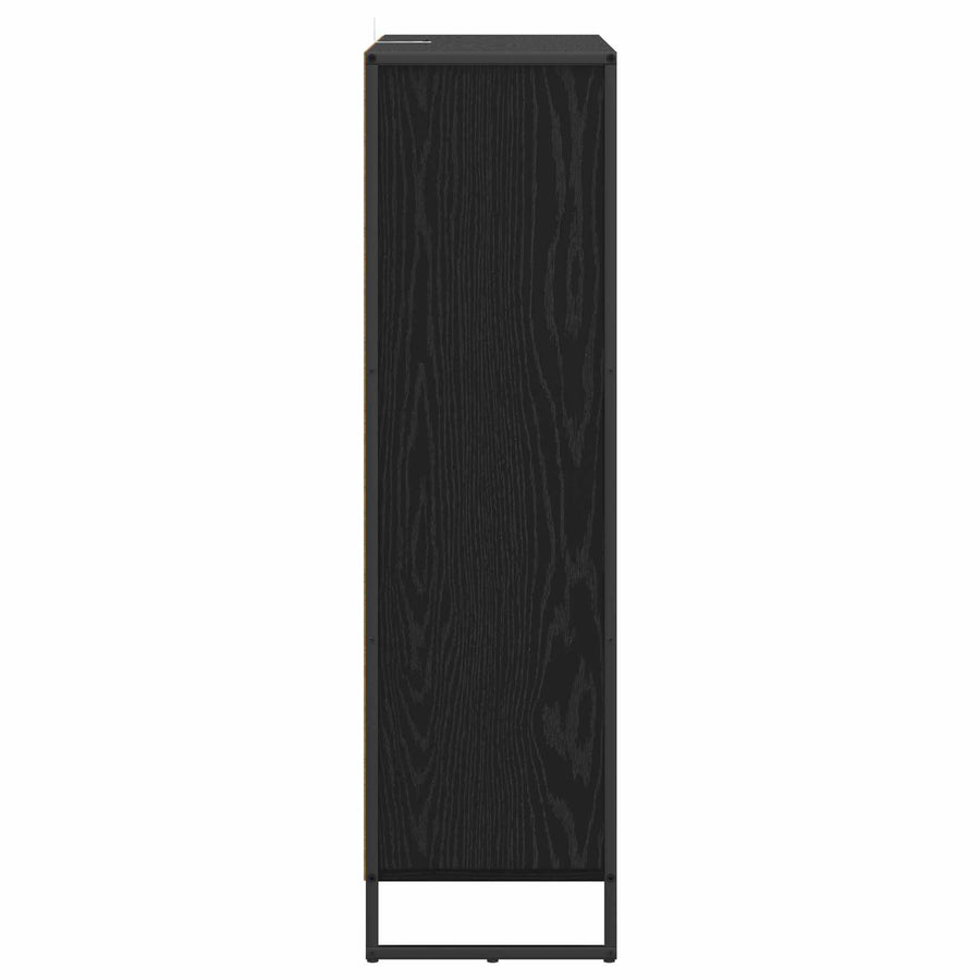 Boekenkast Zwart Eiken 99,5 x 30 x 108,5 cm Bewerkt hout