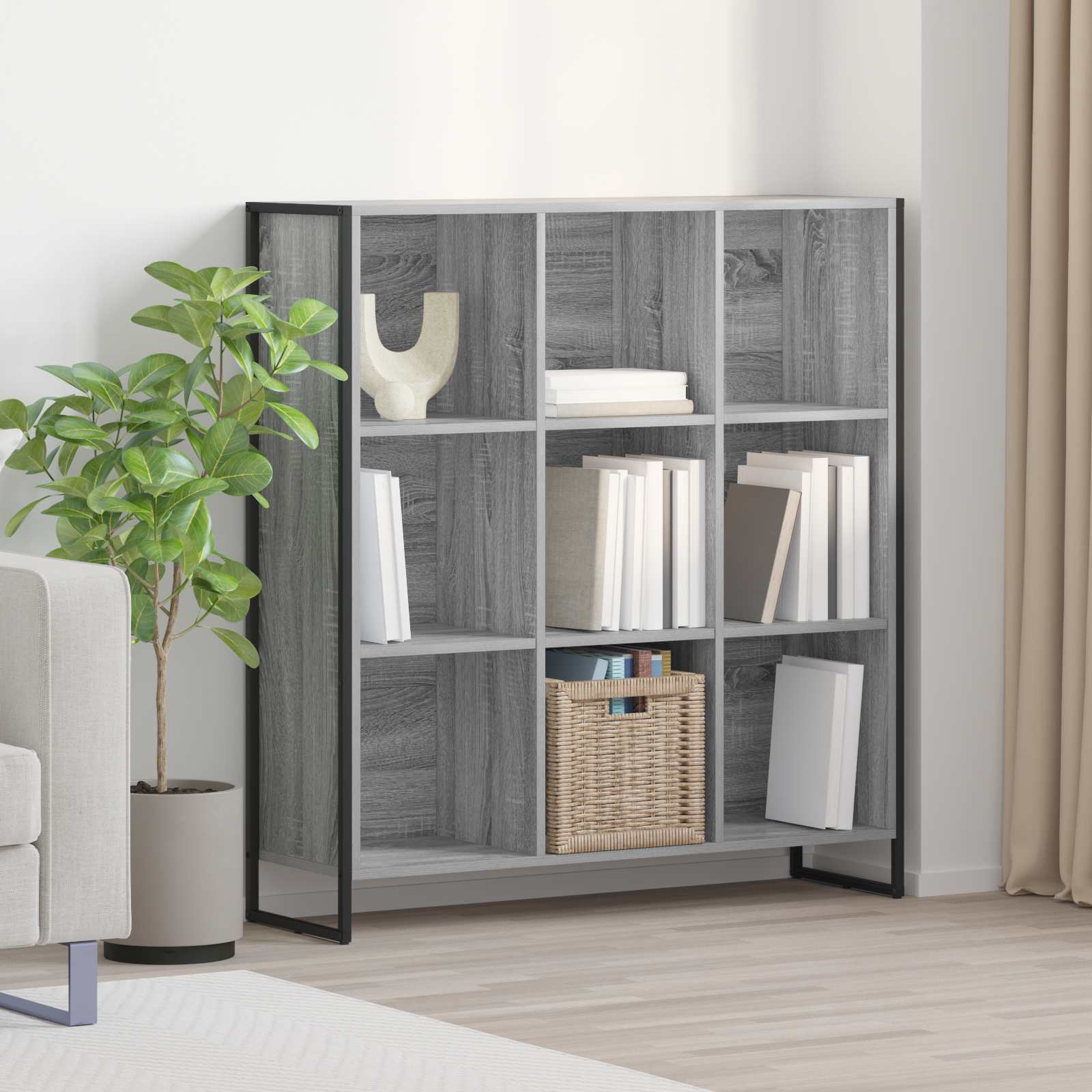 Boekenkast Grijs Sonoma 99,5 x 30 x 108,5 cm Bewerkt hout