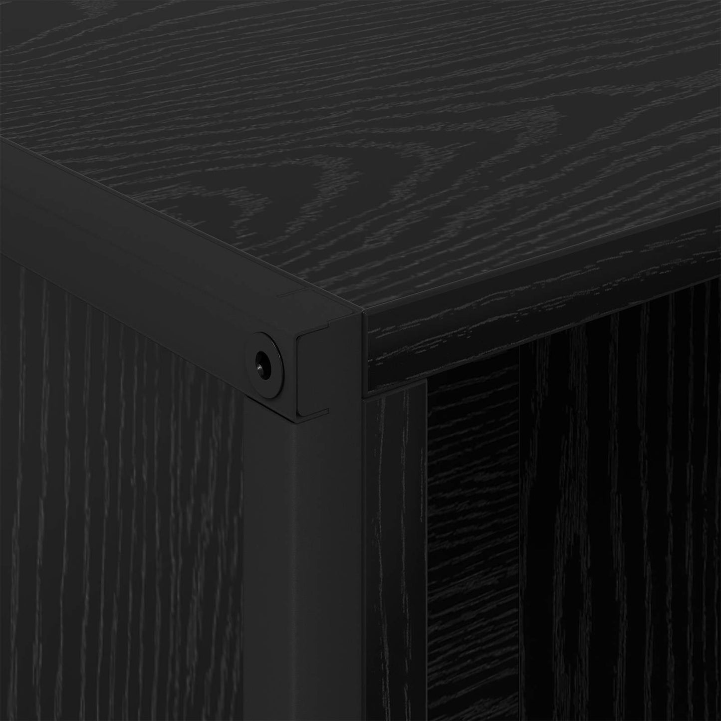 Boekenkast Zwart Eiken 99,5 x 30 x 108,5 cm Bewerkt hout