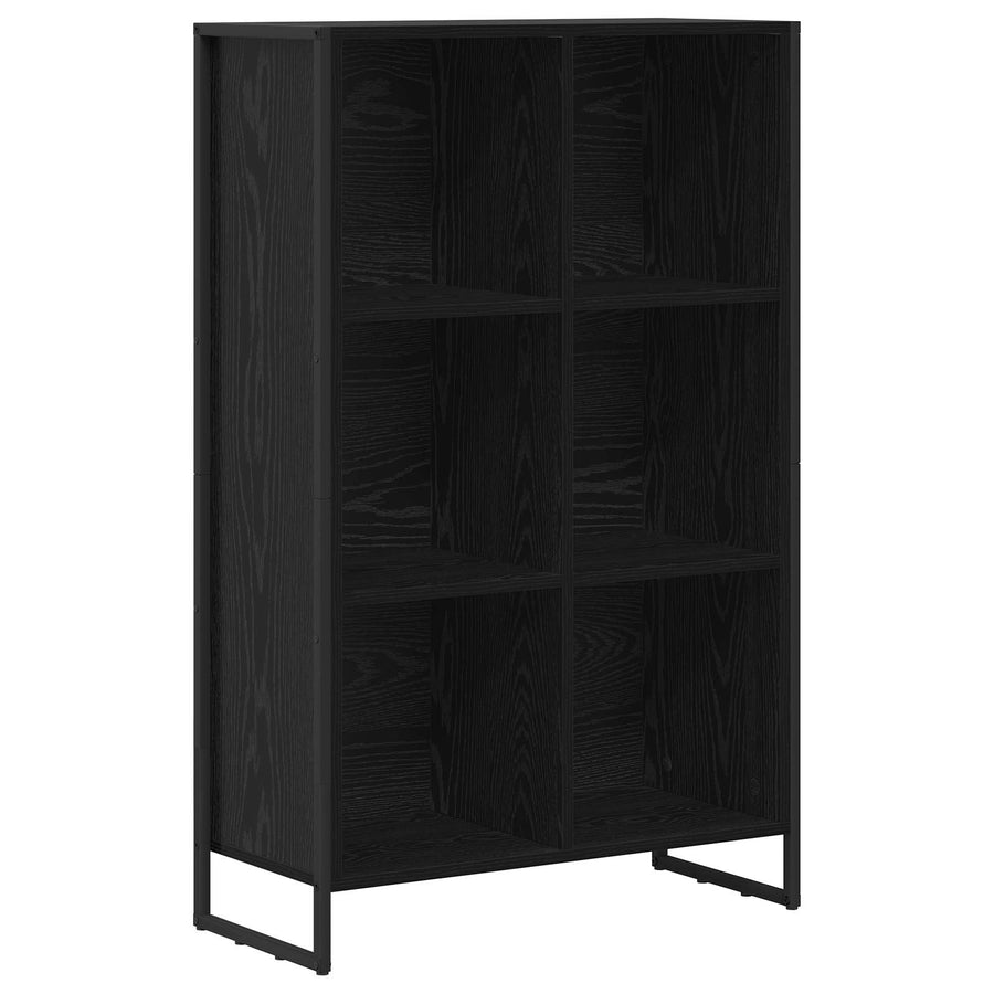 Boekenkast Zwart Eiken 99,5 x 30 x 108,5 cm Bewerkt hout