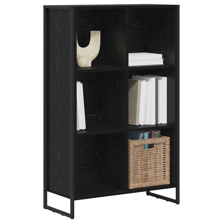 Boekenkast Zwart Eiken 99,5 x 30 x 108,5 cm Bewerkt hout