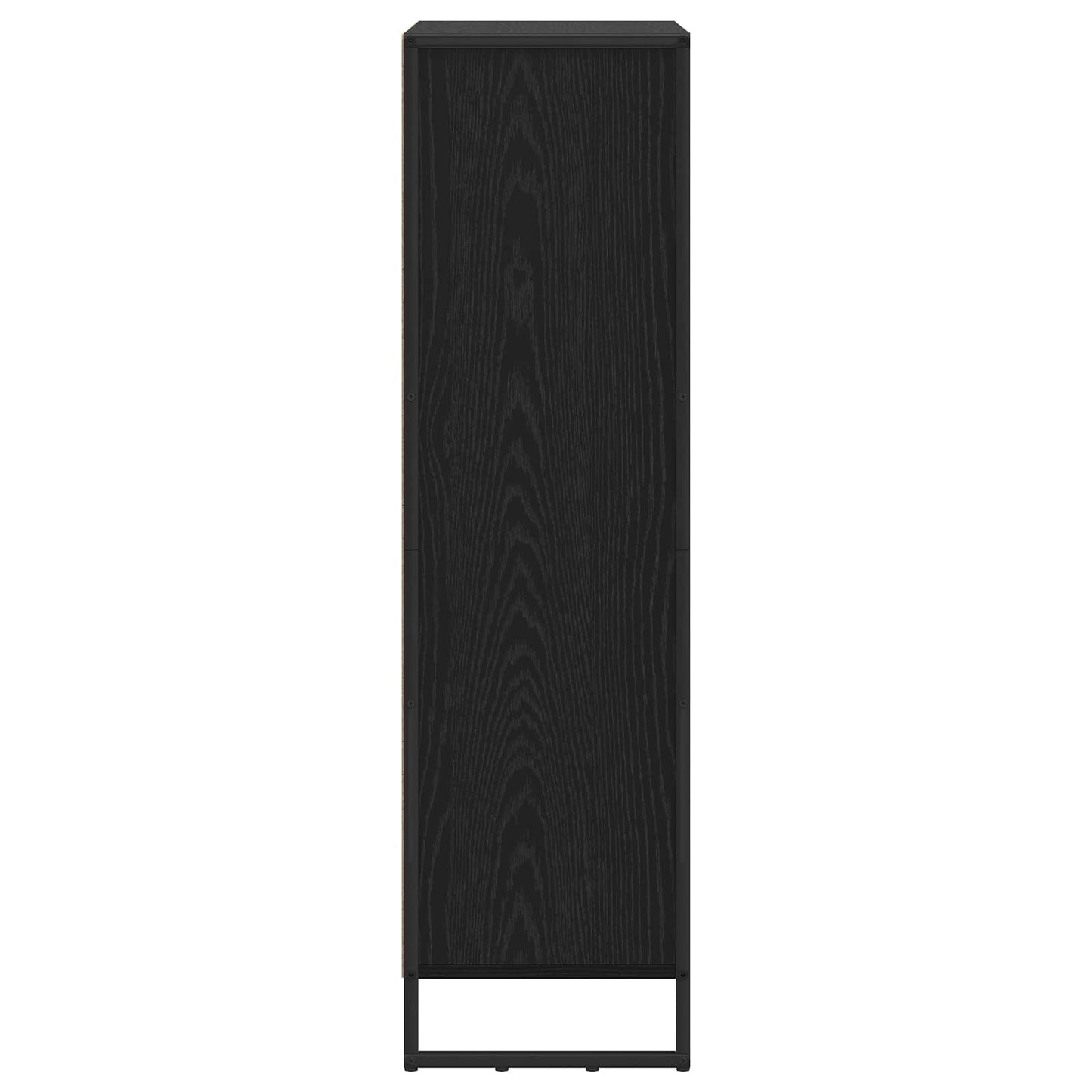 Boekenkast Zwart Eiken 99,5 x 30 x 108,5 cm Bewerkt hout