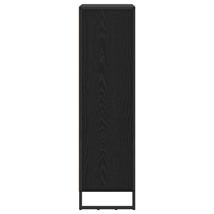 Boekenkast Zwart Eiken 99,5 x 30 x 108,5 cm Bewerkt hout