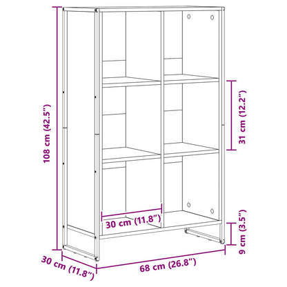 Boekenkast Oud Hout 99,5 x 30 x 108,5 cm Bewerkt hout