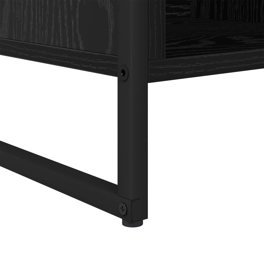 Boekenkast Zwart Eiken 68 x 30 x 108.5 cm Bewerkt hout