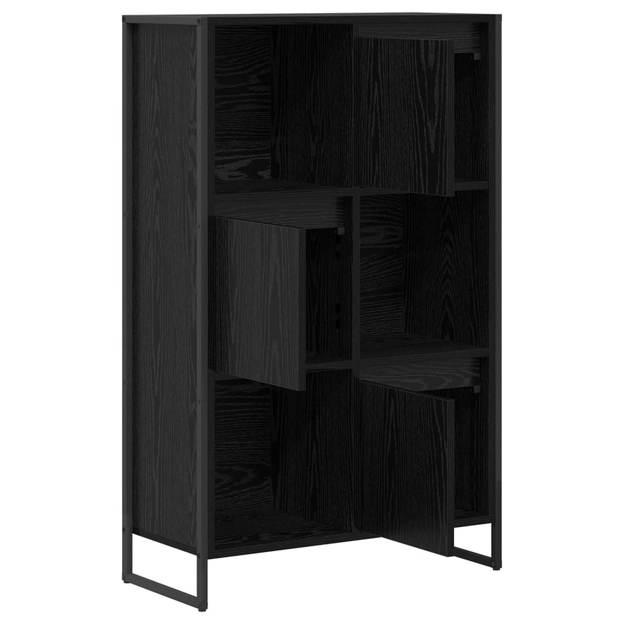 Boekenkast Zwart Eiken 68 x 30 x 108.5 cm Bewerkt hout