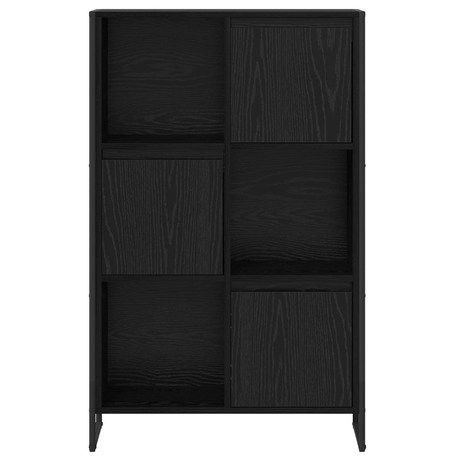 Boekenkast Zwart Eiken 68 x 30 x 108.5 cm Bewerkt hout