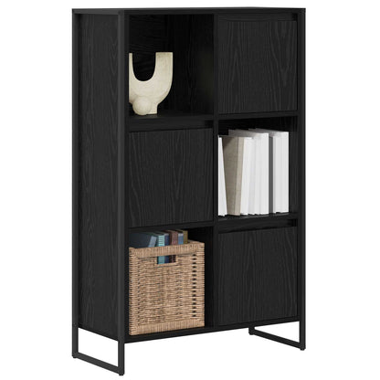 Boekenkast Zwart Eiken 68 x 30 x 108.5 cm Bewerkt hout