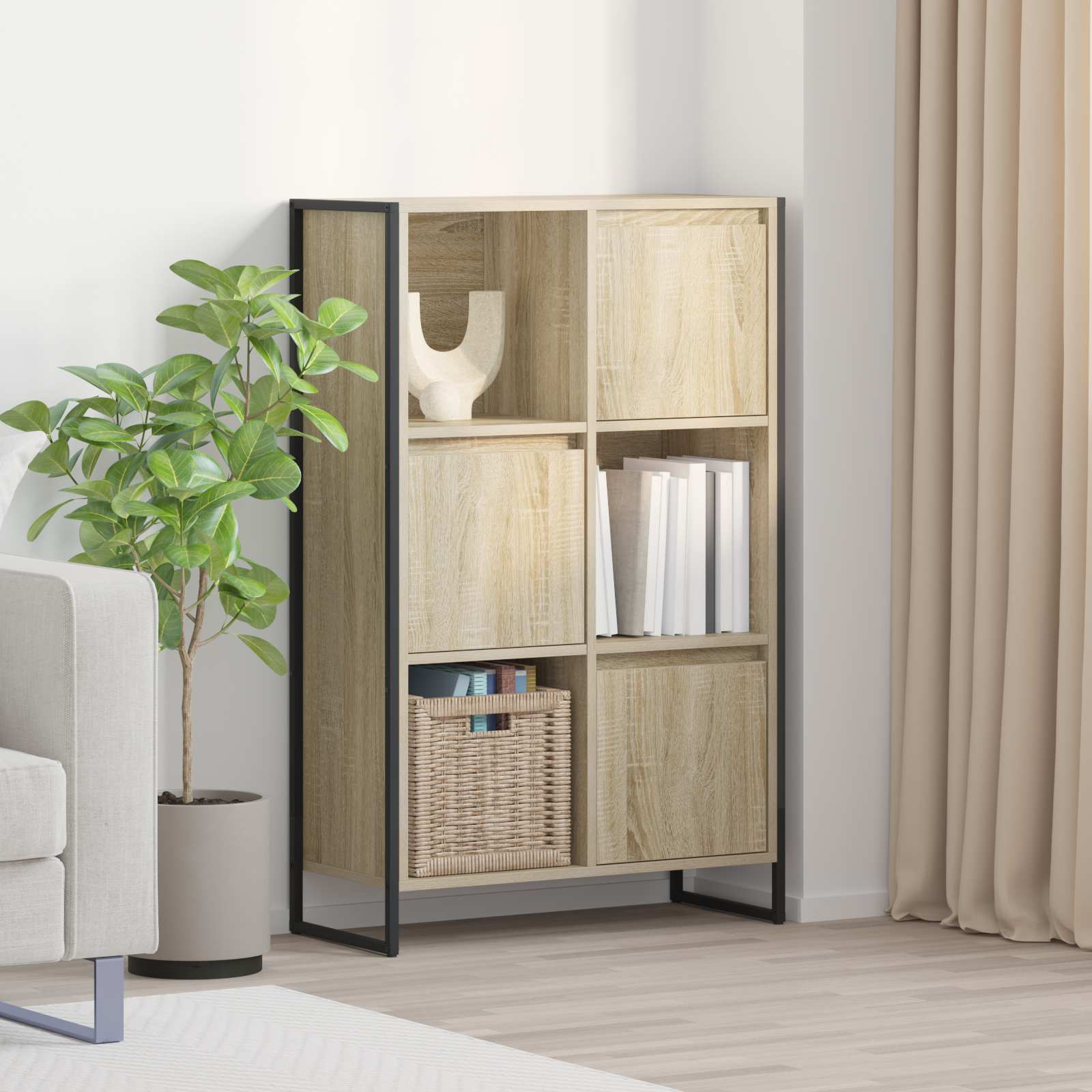 Boekenkast Sonoma 68 x 30 x 108.5 cm Bewerkt hout