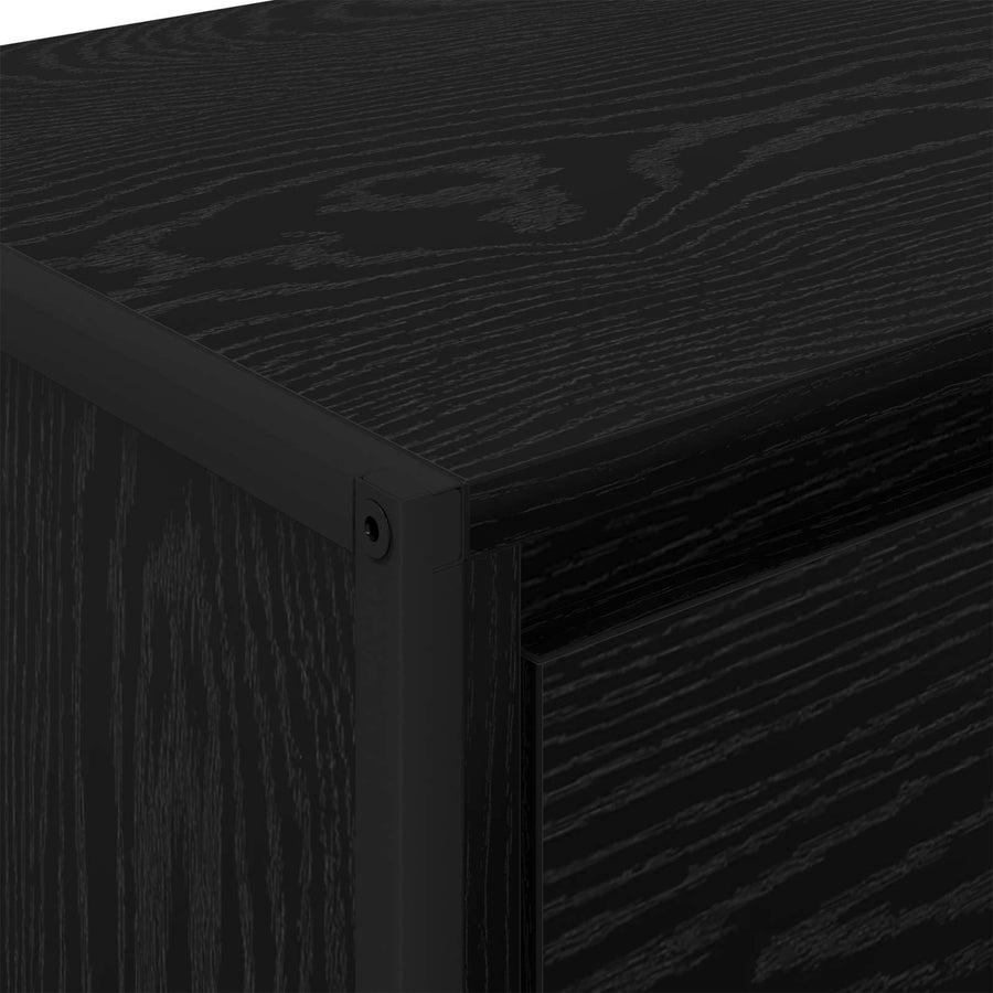 Dressoir met lade Zwart Eiken 42 x 36 x 75.5 cm Bewerkt hout