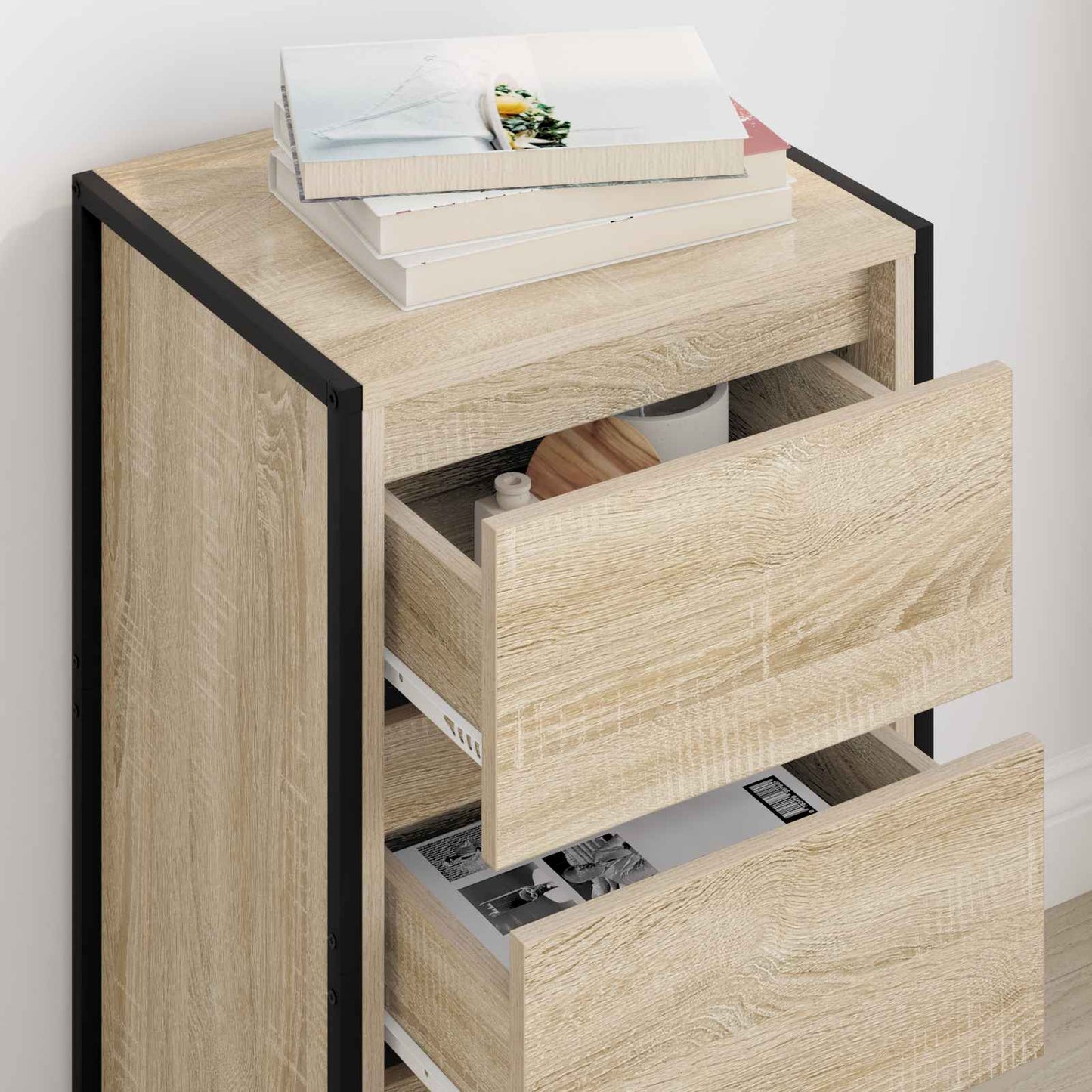 Dressoir met lade Sonoma 42 x 36 x 75.5 cm Bewerkt hout