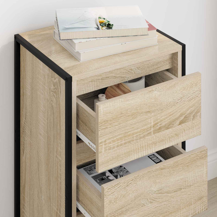 Dressoir met lade Sonoma 42 x 36 x 75.5 cm Bewerkt hout