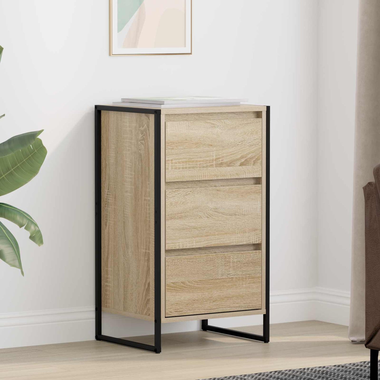 Dressoir met lade Sonoma 42 x 36 x 75.5 cm Bewerkt hout