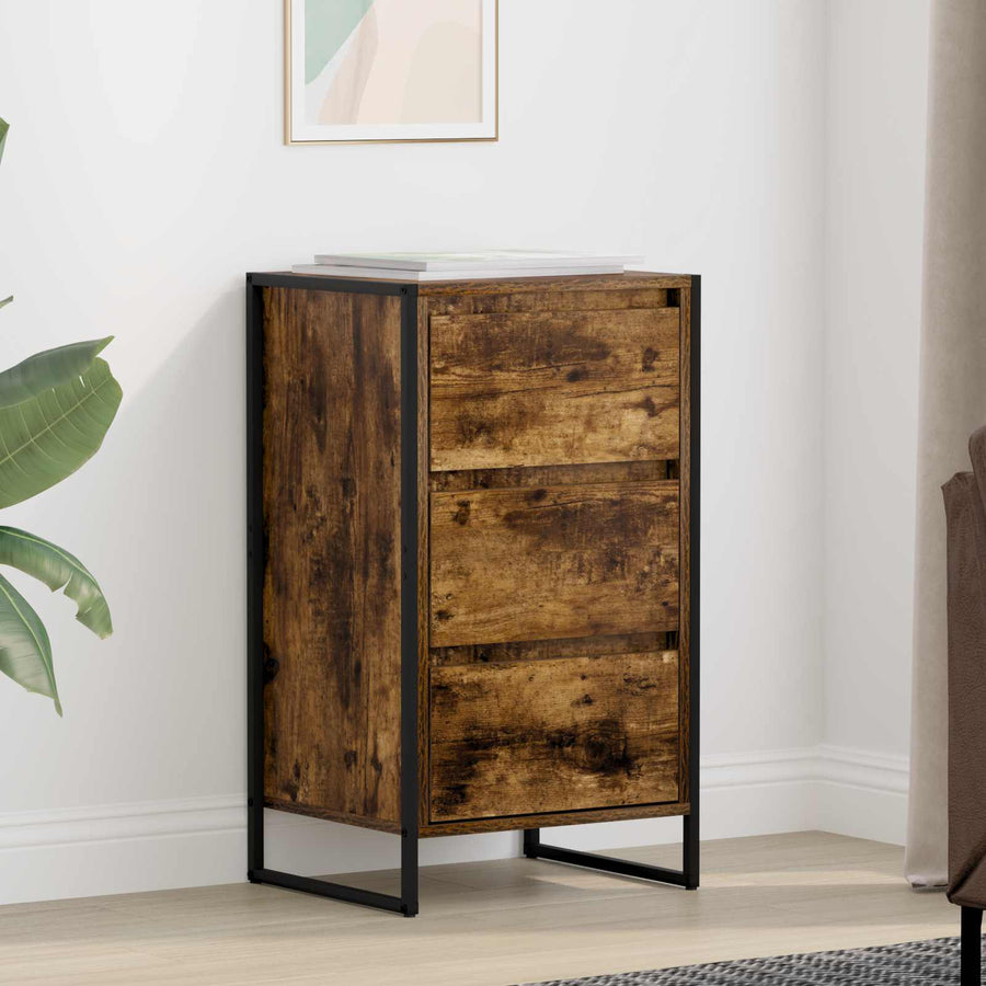 Dressoir met lade Rook Eik 42 x 36 x 75.5 cm Bewerkt hout