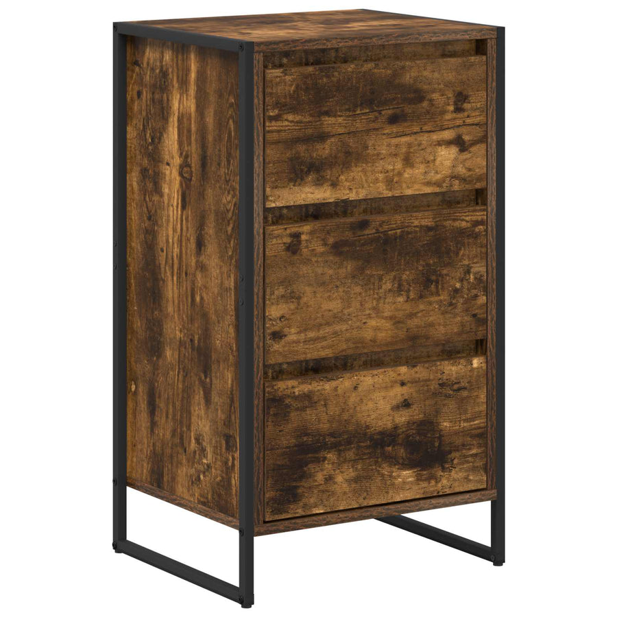 Dressoir met lade Rook Eik 42 x 36 x 75.5 cm Bewerkt hout