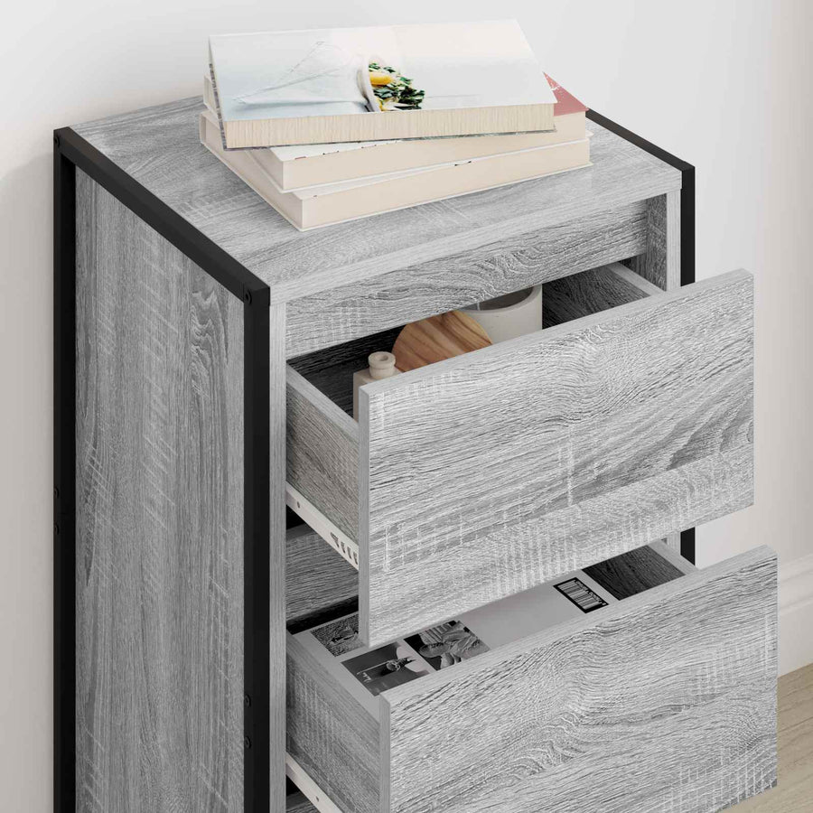 Dressoir met lade Grijs Sonoma 42 x 36 x 75.5 cm Bewerkt hout