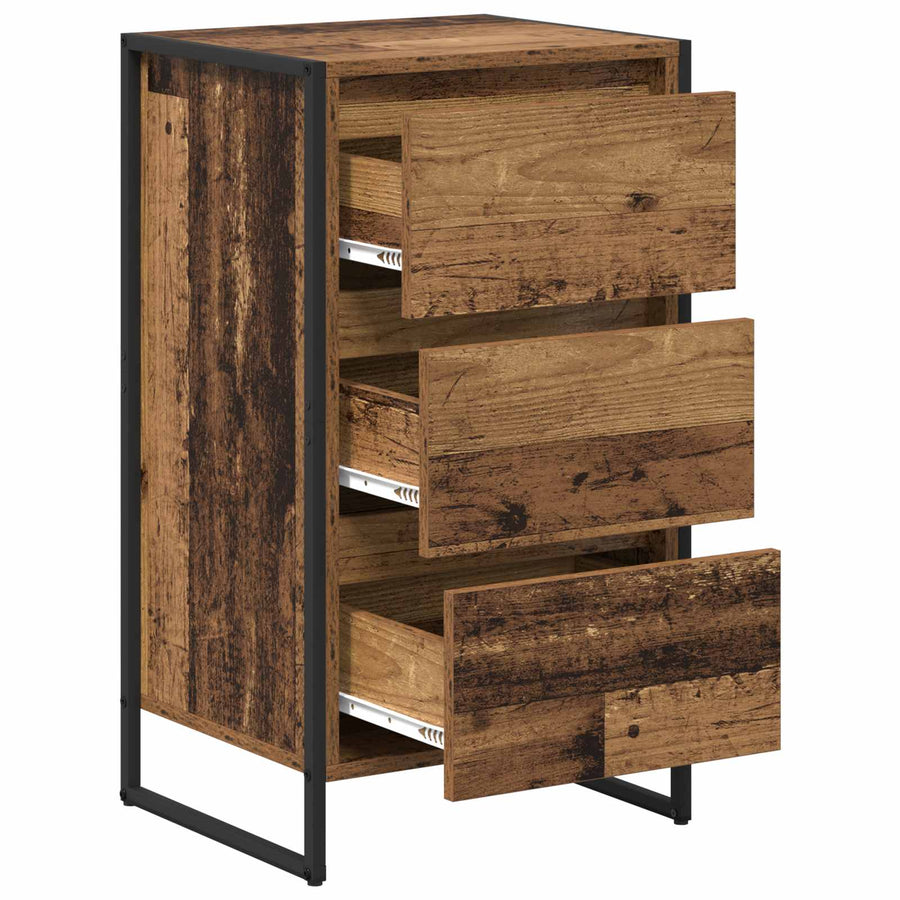 Dressoir met lade Oud Hout 42 x 36 x 75.5 cm Bewerkt hout