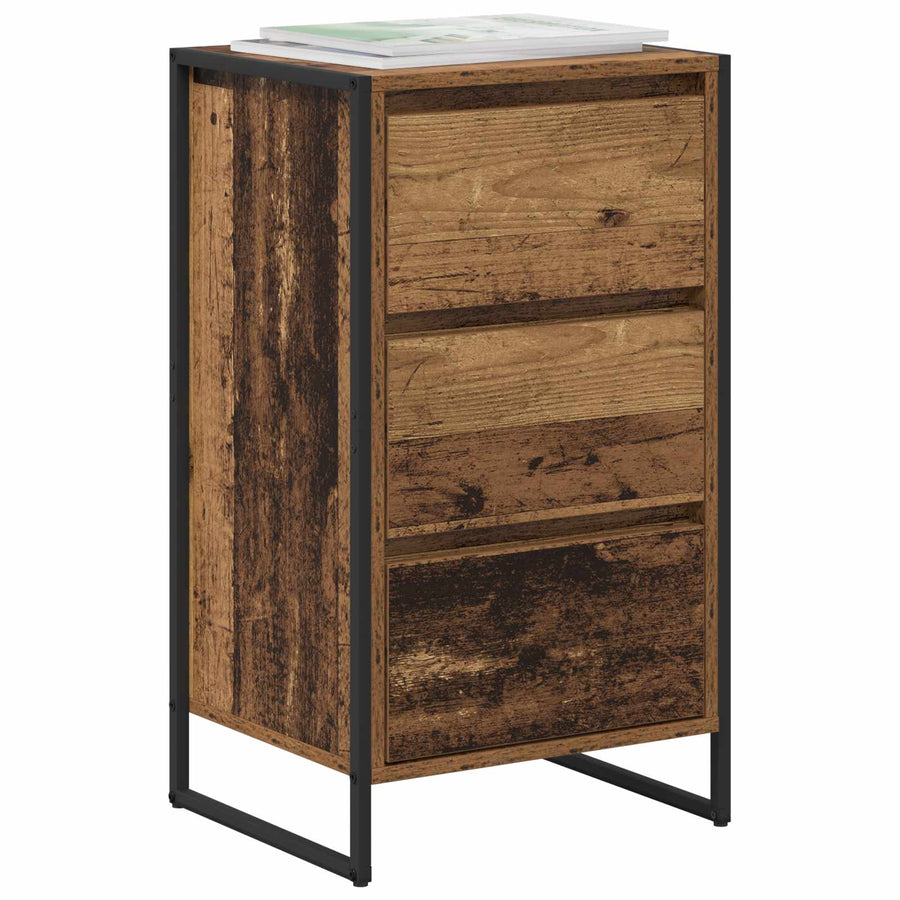 Dressoir met lade Oud Hout 42 x 36 x 75.5 cm Bewerkt hout